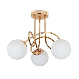 Люстра стельова Levistella 7529903-3 GOLD+WH, 3 плафона, E27, золото, білий, сучасний стиль для дому