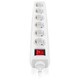 Мережевий фільтр живлення REAL-EL RS-6 Protect M 1.8m, white (EL122300031) - мініатюра 4