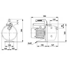 Поверхневий насос Grundfos JP 5 B-A-CVBP (46511002) - мініатюра 2
