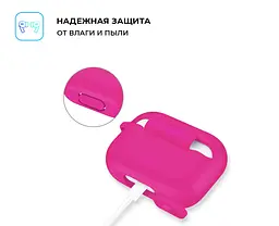Силіконовий чохол для навушників Apple AirPods Pro, Silicone Case, рожевий, захисний чохол, ультратонкий і легкий, захист від подряпин, пилу та ударів, м"який силікон, ArmorStandart (ARM56077) - мініатюра 3