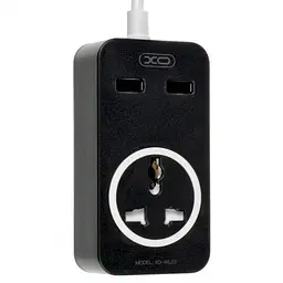 Мережевий фільтр XO WL03 2USB / 1 OUTLET / 10A 1.8M Чорний - мініатюра 2