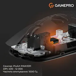 Миша GamePro Genesis Spider Wireless/Bluetooth/USB PixArt PAW3311 Sensor White (GM870B) - мініатюра 8