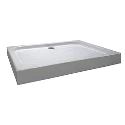 Душовий піддон RJ 120x80x15 см прямокутний в комплекті з сифоном white 120RZ501 білий