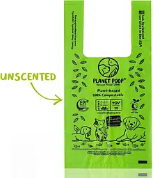 Біорозкладні пакети Planet Poop з ручками для середніх порід собак без запаху 60 шт.  - мініатюра 5