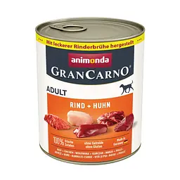 Вологий корм Animonda GranCarno для дорослих собак, з яловичиною та куркою, 800 г