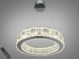 Підвісна люстра LED Diasha 585/500HR хром 55 Вт пульт