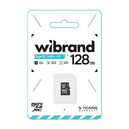 Карта пам'яті Wibrand 128GB mictoSD class 10 UHS-I U3 (WICDHU3/128GB) - мініатюра 2
