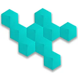 Декоративний самоклеючий шестикутник Sticker Wall 3D ментол 200x230мм 1105 SW-00000745 - мініатюра 4