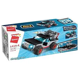 Дитячий конструктор Військовий транспорт Qman 1418Q-1-8 Джип атаки