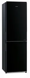 Холодильник Hitachi R-BG410PUC6GBK 190х65х60см 2 двері Х-215 л М-115 л A+ NF Інвертор Чорний скло (R-BG410PUC6GBK)