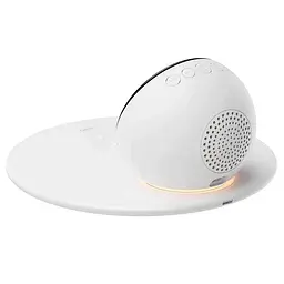 БЗП Wi-W017 15W Wireless Charger+Digital Alarm+Bluetooth Speaker White Wiwu teh0029879 - мініатюра 3