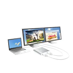 Адаптер J5create USB-A - 2 HDMI (M/F), Silver (JUA365-N) - мініатюра 7