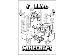 Розфарбовка YES А4 Minecraft з наліпками та завданнями, 12 стор. (743222) - мініатюра 2