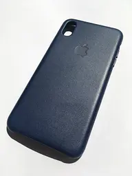 Оригінальний шкіряний чохол для iPhone XS Max Apple Leather Case Midnight Blue MRWU2ZM/A - мініатюра 7