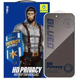 Захисне 2.5D скло Full Cover Anti-Peep для Apple iPhone 17 Pro Max Blueo teh0030801