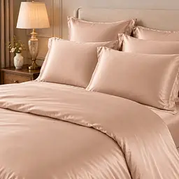 Постельное белье семейное Love You 300TC ly63055 160х220х2 см персиковый тауп - миниатюра 5