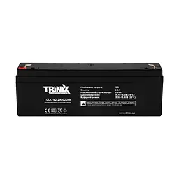 Акумуляторна батарея гелева 12В 2.2Аг Trinix TGL12V2.2Ah/20Hr GEL (44-00061) - мініатюра 2