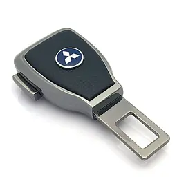 Заглушка перехідник ременя безпеки з логотипом Mitsubishi Темний хром 1 шт