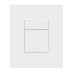 Панель змиву пластикова Koer KT-0607-03 157x198x3mm, кнопка квадратна біла KR5714, Білий - мініатюра 4