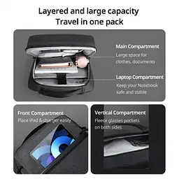 Рюкзак UGREEN LP664 Laptop Backpack B02 Dark Grey (Up to 15.6'')(UGR-90798) (UGR-90798) - мініатюра 6