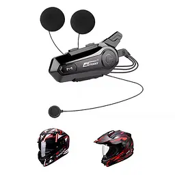Bluetooth-гарнітура KEBEDUMEI X1 Plus для мотошолома, версія Soft Helmet IPX6 Bluetooth 5.3
