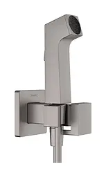 Набір гігієнічного душу (запірний вентиль) Hansgrohe E EcoSmart+ на змішану воду Brushed Black Chrome 29233340, Шліфований чорний хром
