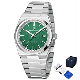 Наручний годинник чоловічий PD-1753 Silver-Green Pagani Design acs0031192