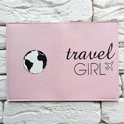 Обкладинка для паспорта Travel girl 2 (рожевий) - мініатюра 3
