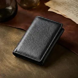 Практичний гаманець із монетницею з натуральної шкіри ST Leather 22740 чорний - мініатюра 3