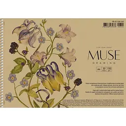 Альбом Muse Drawing на спіралі A4 30 аркушів в асортименті (PB-SC-030-320) - мініатюра 3
