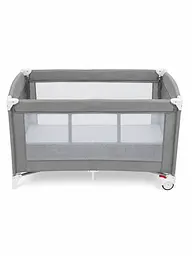 Дитяче ліжечко-манеж 125x65 см до 15 кг з колесами та сумкою, сіре (49675848), Сірий
