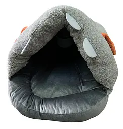 Уцінка. Лежак для котів Aidog Monster 64х42х30 см сірий    - мініатюра 2