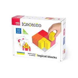 Дитячі дерев'яні кубики Igroteco "Частини та ціле"  900460, 20 кубиків
