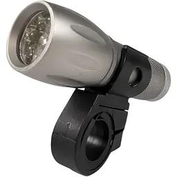 Ліхтарик на батарейках світлодіодний Good Bike Torch 9 9 LED водостійкий сріблястий (94308-IS)