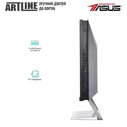 Моноблок Artline Business M65 23.8 FHD IPS, Intel Core i5-14400, 16 GB, 1 TB, Intel Graphics, W11P (M65v25Win) - мініатюра 10