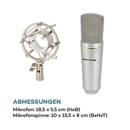 Конденсаторний мікрофон Auna MIC-920 USB (10034262) - мініатюра 3