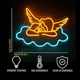 Знак Neon Sleep Angel для спальні, прикраса стін, прикраса спальні, ідея подарунка на День Святого Валентина, прикраса - мініатюра 2