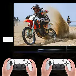 Ігрова консоль стик приставка до телевізора 64Gb 20000+ ігор Pro 4K Game Stick 3D HD з двома бездротовими джойстиками UKC M15 Plus - мініатюра 6