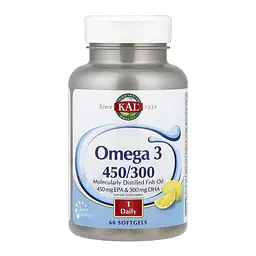 Омега-3 KAL Omega 3 450/300 60 softgels
