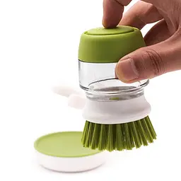 Щітка для миття посуду з дозатором для миючого засобу Soap Brush - мініатюра 3