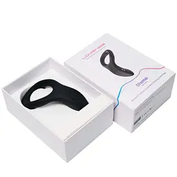 Віброкільце з керуванням зі смартфона Lovense Diamo Cock Ring, 11.3х4.4 см (чорний) - мініатюра 5