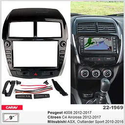 Перехідна рамка Citroen C4 Aircross, Peugeot 4008, Mitsubishi ASX, Outlander Sport Carav 22-1969 - мініатюра 9
