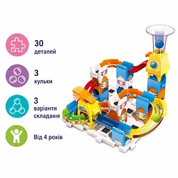 Конструктор лабіринт VTech Marble Rush Discovery XS100 кульковий трек 30 деталей 3 кульки STEM-конструктор від 4 років (SKU-326) - мініатюра 2