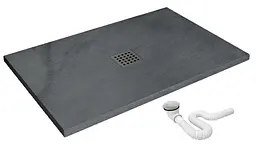 Душовий піддон Rea grey Rock 80x100 REA-K4582, Сірий - мініатюра 2