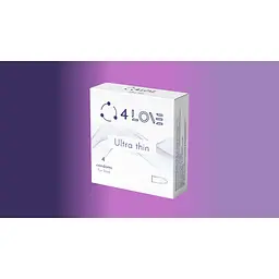 Презервативи 4Love Ultra thin ультра тонкі 4 шт. - мініатюра 4