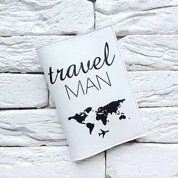 Обкладинка для паспорта Travel man 3 (білий)