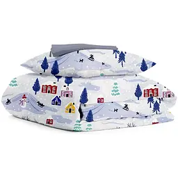 Комплект постільної білизни Cosas Snowman CS7 Підлітковий блакитний (Snowman_El80-Steel_155)