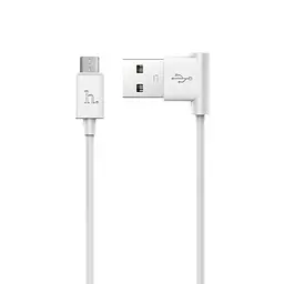 USB Cable Hoco UPM10 MicroUSB (L Shape) White 1.2m