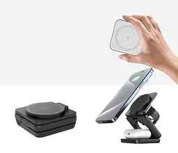 Бездротовий зарядний пристрій Benks JuicePod Wireless Charger Stand + функція MagSafe 3 в 1 - мініатюра 2