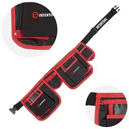 Поясна слюсарно-будівельна сумка INTERTOOL SP-1015, 11 кишень, поліестер Oxford 600D, фастекс ABS - мініатюра 3